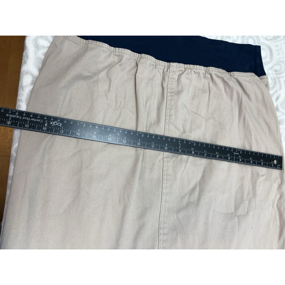 Kosher Casual modest knee length khaki pull on soft waist stretch skirt sz XXL - Picture 9 of 12